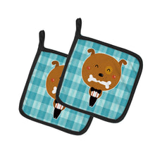 Load image into Gallery viewer, Dog in Tuxedo Pot Holders - Set of 2 - Heat-Resistant Kitchen Essentials BB6737PTHD
