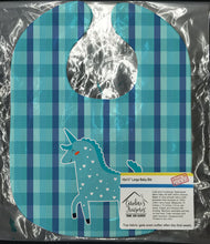 Load image into Gallery viewer, Unicorn in Plaid Baby Bib BB6740BIB
