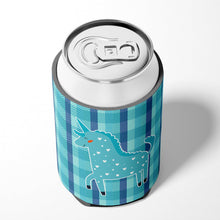 Load image into Gallery viewer, Unicorn in Plaid Can or Bottle Hugger BB6740CC