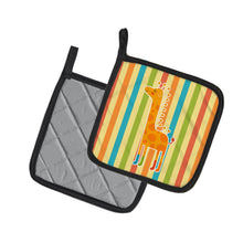 Load image into Gallery viewer, Giraffe in Socks Pot Holders - Set of 2 - Heat-Resistant Kitchen Essentials BB6747PTHD