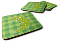 Load image into Gallery viewer, Lizard on Plaid Foam Coaster  BB6748FC