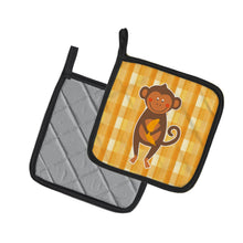 Load image into Gallery viewer, Monkey Business Pot Holders - Set of 2 - Heat-Resistant Kitchen Essentials BB6753PTHD