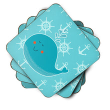 Load image into Gallery viewer, Whale with Anchors Foam Coaster  BB6765FC
