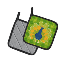 Load image into Gallery viewer, Pretty Peacock Pot Holders - Set of 2 - Heat-Resistant Kitchen Essentials BB6770PTHD