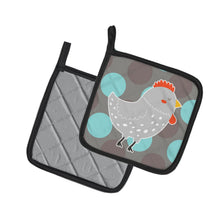 Load image into Gallery viewer, Grey Chicken Pot Holders - Set of 2 - Heat-Resistant Kitchen Essentials BB6778PTHD
