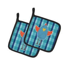 Load image into Gallery viewer, Blue Chicken Pot Holders - Set of 2 - Heat-Resistant Kitchen Essentials BB6782PTHD