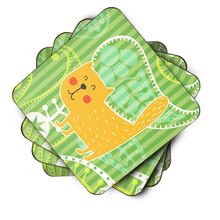 Load image into Gallery viewer, Cat on Paisley Foam Coaster  BB6785FC