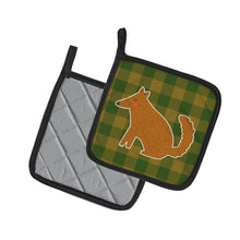 Load image into Gallery viewer, Brown Wolf Pot Holders - Set of 2 - Heat-Resistant Kitchen Essentials BB6788PTHD