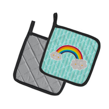 Load image into Gallery viewer, Rainbow in Clouds Pot Holders - Set of 2 - Heat-Resistant Kitchen Essentials BB6789PTHD