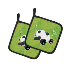 Load image into Gallery viewer, Passed Out Panda Pot Holders - Set of 2 - Heat-Resistant Kitchen Essentials BB6798PTHD