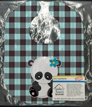 Load image into Gallery viewer, Panda on Plaid Baby Bib BB6800BIB