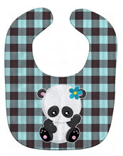 Load image into Gallery viewer, Panda on Plaid Baby Bib BB6800BIB