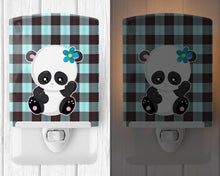 Load image into Gallery viewer, Panda on Plaid Ceramic Night Light BB6800CNL
