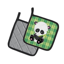 Load image into Gallery viewer, Panda Lucky Bamboo Pot Holders - Set of 2 - Heat-Resistant Kitchen Essentials BB6801PTHD