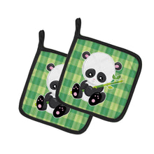 Load image into Gallery viewer, Panda Lucky Bamboo Pot Holders - Set of 2 - Heat-Resistant Kitchen Essentials BB6801PTHD