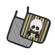Load image into Gallery viewer, Bamboo Flute Panda Pot Holders - Set of 2 - Heat-Resistant Kitchen Essentials BB6803PTHD