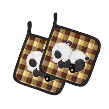 Load image into Gallery viewer, Panda Naptime Pot Holders - Set of 2 - Heat-Resistant Kitchen Essentials BB6804PTHD