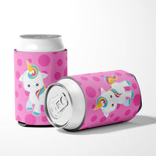 Load image into Gallery viewer, Pink Polkadot Unicorn Can or Bottle Hugger BB6805CC