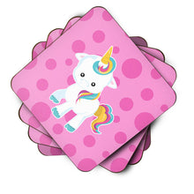 Load image into Gallery viewer, Pink Polkadot Unicorn Foam Coaster  BB6805FC
