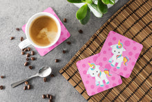 Load image into Gallery viewer, Pink Polkadot Unicorn Foam Coaster  BB6805FC