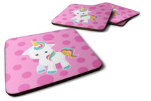 Load image into Gallery viewer, Pink Polkadot Unicorn Foam Coaster  BB6805FC