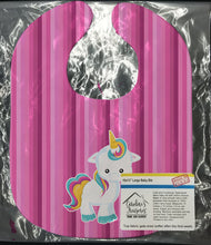 Load image into Gallery viewer, Pink Stripes Unicorn Baby Bib BB6806BIB