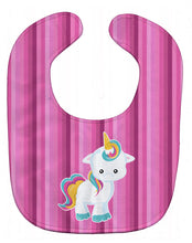 Load image into Gallery viewer, Pink Stripes Unicorn Baby Bib BB6806BIB