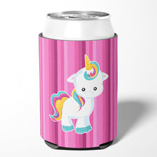 Load image into Gallery viewer, Pink Stripes Unicorn Can or Bottle Hugger BB6806CC