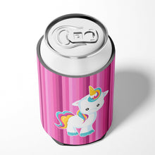 Load image into Gallery viewer, Pink Stripes Unicorn Can or Bottle Hugger BB6806CC