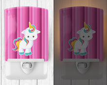Load image into Gallery viewer, Pink Stripes Unicorn Ceramic Night Light BB6806CNL