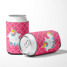 Load image into Gallery viewer, Quatrafoil Pink Unicorn Can or Bottle Hugger BB6811CC