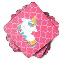 Load image into Gallery viewer, Quatrafoil Pink Unicorn Foam Coaster  BB6811FC