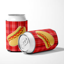 Load image into Gallery viewer, Hot Dog Plaid Can or Bottle Hugger BB6813CC
