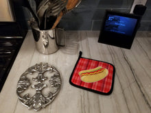 Load image into Gallery viewer, Hot Dog Plaid Pot Holders - Set of 2 - Heat-Resistant Kitchen Essentials BB6813PTHD