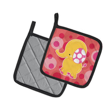 Load image into Gallery viewer, Girl Elephant Pot Holders - Set of 2 - Heat-Resistant Kitchen Essentials BB6828PTHD