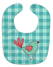 Load image into Gallery viewer, Bird on Blue Plaid Baby Bib BB6831BIB