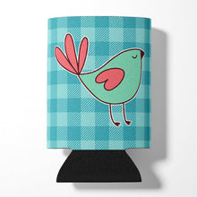 Load image into Gallery viewer, Bird on Blue Plaid Can or Bottle Hugger BB6831CC