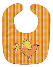 Load image into Gallery viewer, Bird on Orange Plaid Baby Bib BB6832BIB