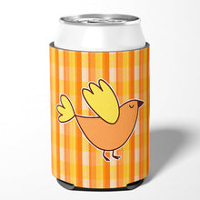 Load image into Gallery viewer, Bird on Orange Plaid Can or Bottle Hugger BB6832CC
