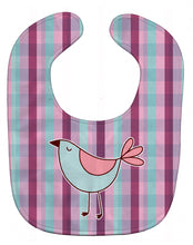 Load image into Gallery viewer, Bird on Purple Plaid Baby Bib BB6833BIB