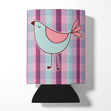 Load image into Gallery viewer, Bird on Purple Plaid Can or Bottle Hugger BB6833CC