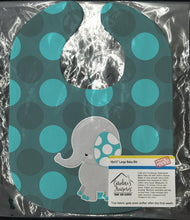 Load image into Gallery viewer, Polkadot Grey Elephant Baby Bib BB6837BIB