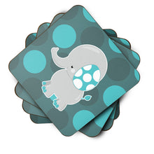 Load image into Gallery viewer, Polkadot Grey Elephant Foam Coaster  BB6837FC