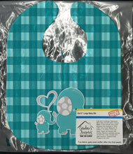 Load image into Gallery viewer, Plaid Momma and Baby Elephant Baby Bib BB6839BIB