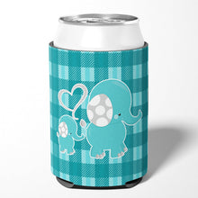 Load image into Gallery viewer, Plaid Momma and Baby Elephant Can or Bottle Hugger BB6839CC