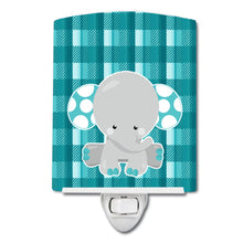 Load image into Gallery viewer, Plaid Elephant Ceramic Night Light BB6840CNL