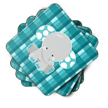 Load image into Gallery viewer, Plaid Elephant Foam Coaster  BB6840FC