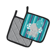 Load image into Gallery viewer, Grey Elephant with Balloon Pot Holders - Set of 2 - Heat-Resistant Kitchen Essentials BB6842PTHD
