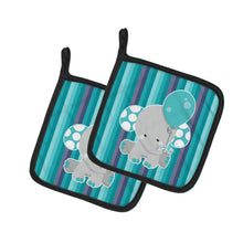 Load image into Gallery viewer, Grey Elephant with Balloon Pot Holders - Set of 2 - Heat-Resistant Kitchen Essentials BB6842PTHD