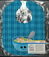 Load image into Gallery viewer, Blue bowl of Cereal Baby Bib BB6845BIB